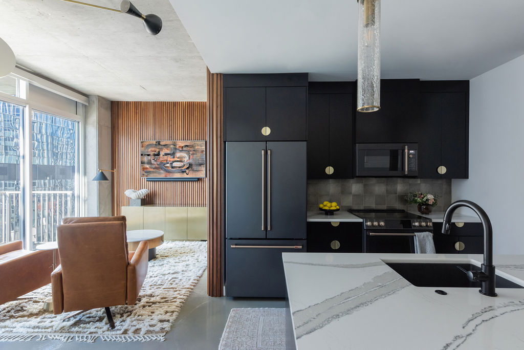 High-end Nashville kitchen remodel with stone counters and custom cabinetry
