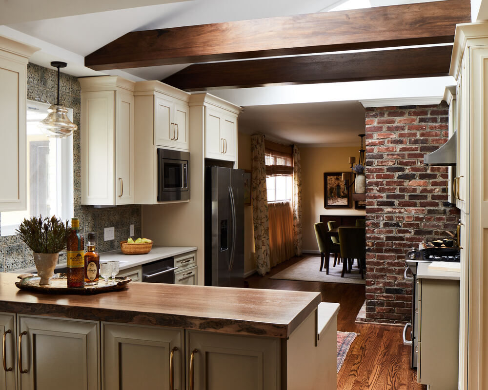 Remodeled West Meade kitchen with a large island and custom cabinetry